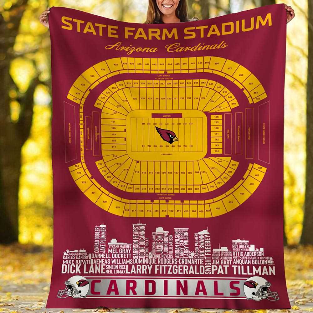 Arizona Cardinals Stadium Legends Fleece Blanket Quilt Arizona Cardinals Stadium Legends Fleece Blanket Quilt