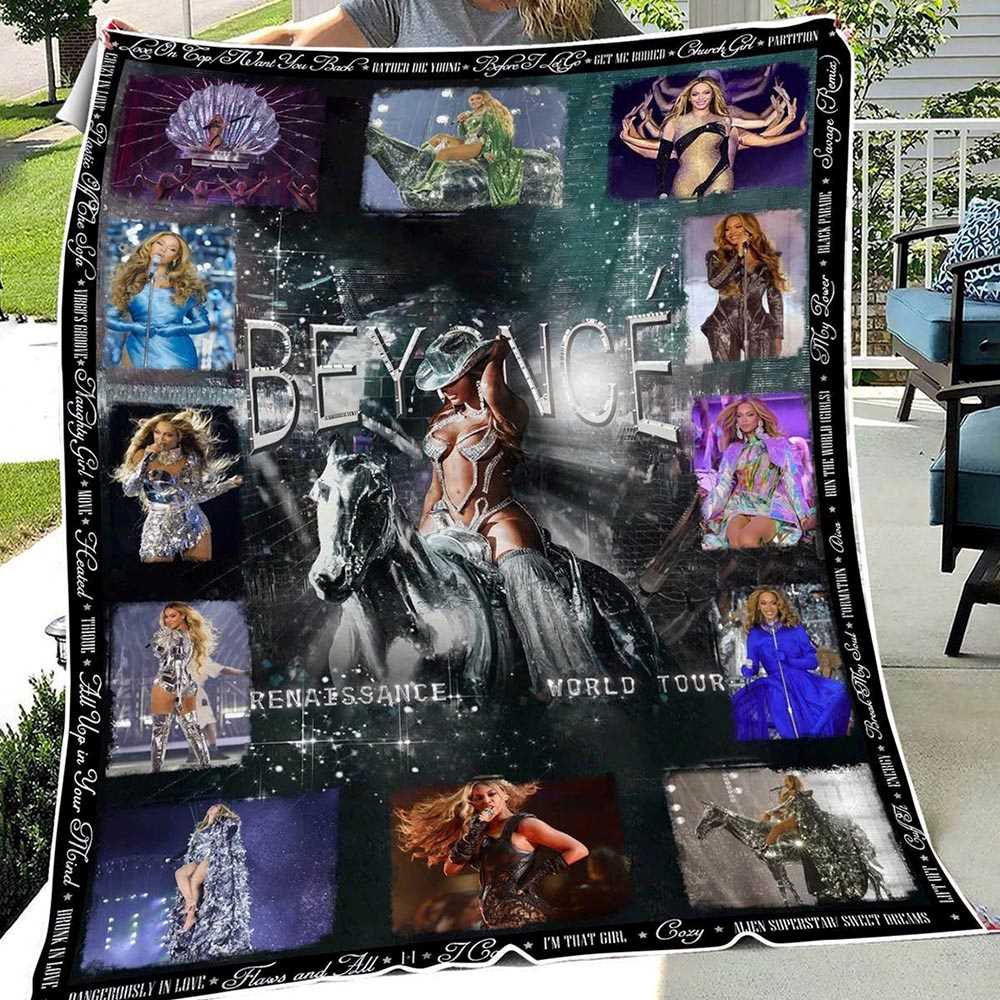 Beyonce Renaissance World Tour 2023 Fleece Blanket Quilt Beyonce Renaissance World Tour 2023 Fleece Blanket Quilt
