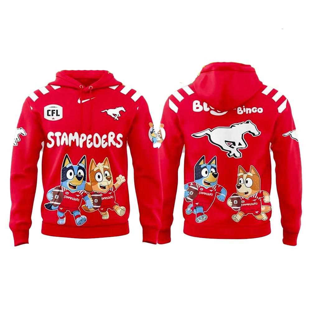 2025 Carlton Blues X Bluey And Bingo Hoodie For Afl Fan
