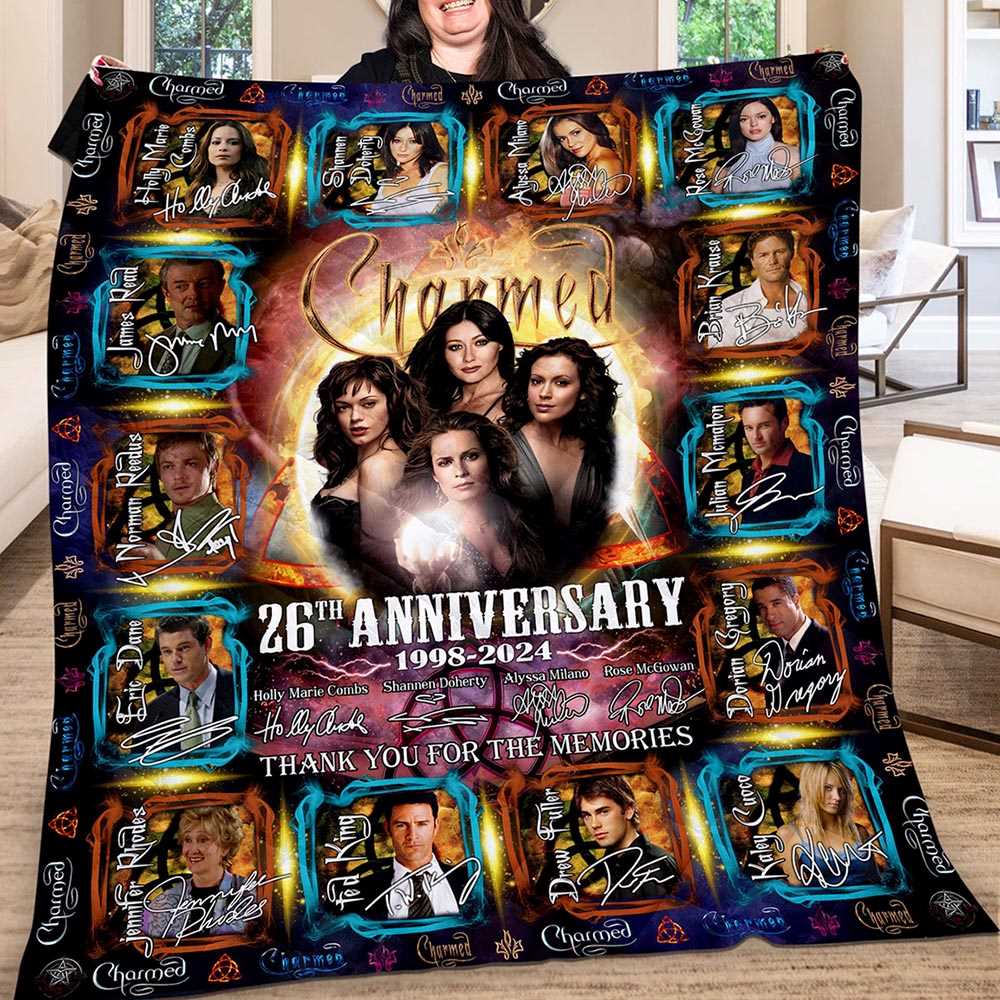 Charmed 26th Anniversary 1998-2024 Memories Tv Series Fleece Blanket