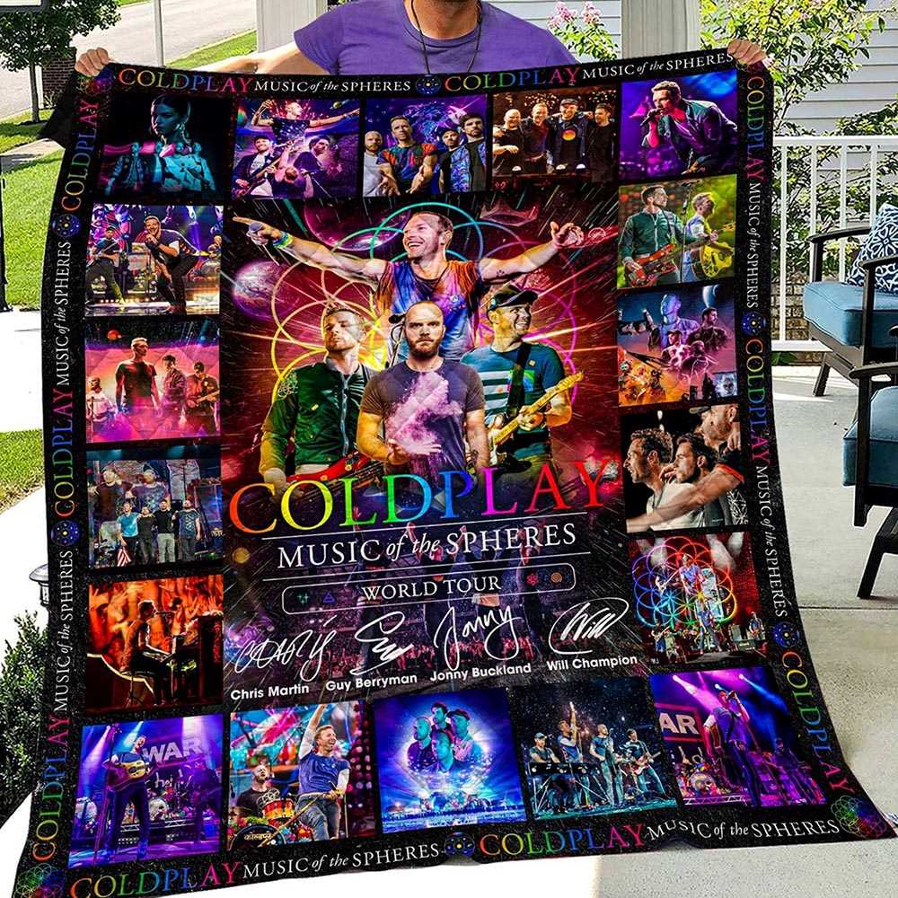 Coldplay Music Of The Spheres World Tour Fleece Blanket Quilt