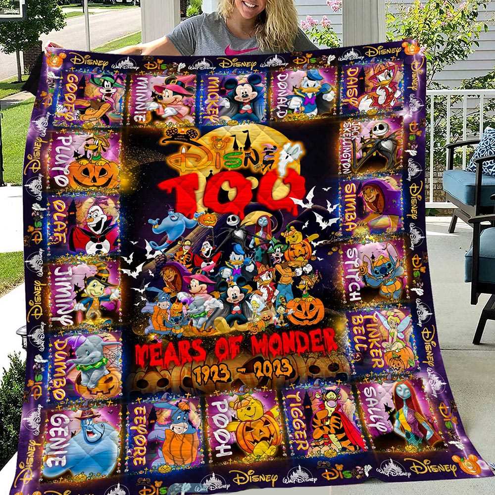 Disney 100 Years Of Wonder Halloween Treat And Trick Fleece Blanket Disney 100 Years Of Wonder Halloween Treat And Trick Fleece Blanket