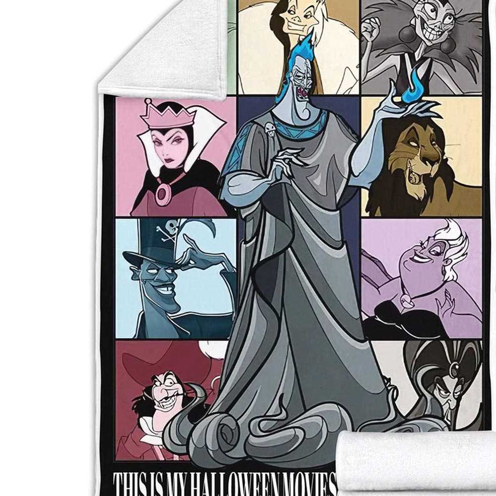 Disney Villains My Halloween Movies Watching Fleece Blanket Quilt Disney Villains My Halloween Movies Watching Fleece Blanket Quilt
