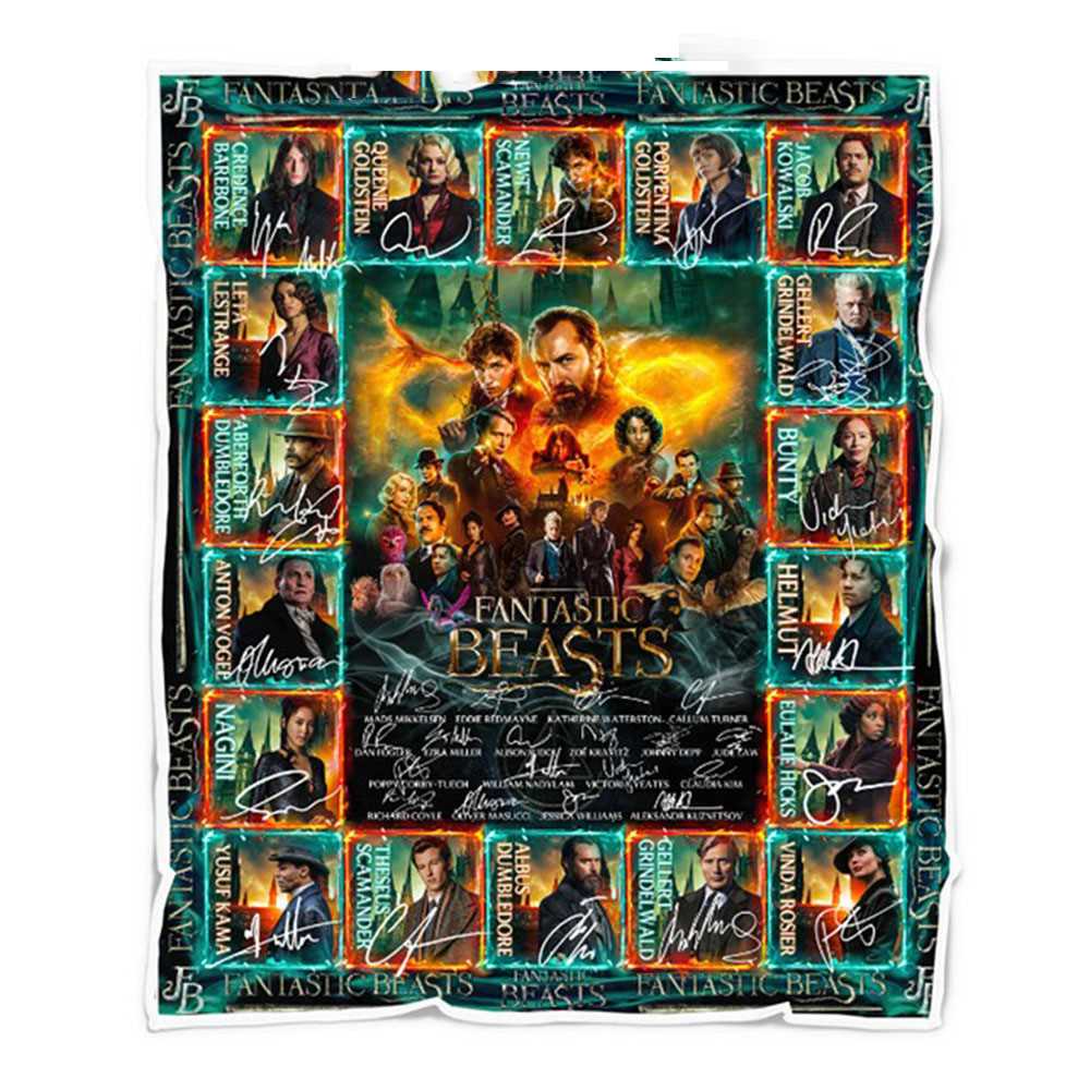 Fantastic Beasts Movies Official Fleece Blanket Quilt