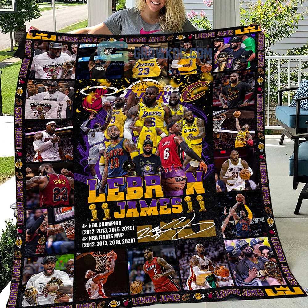 Lebron James Nba All-time Leading Scorer Fleece Blanket Quilt