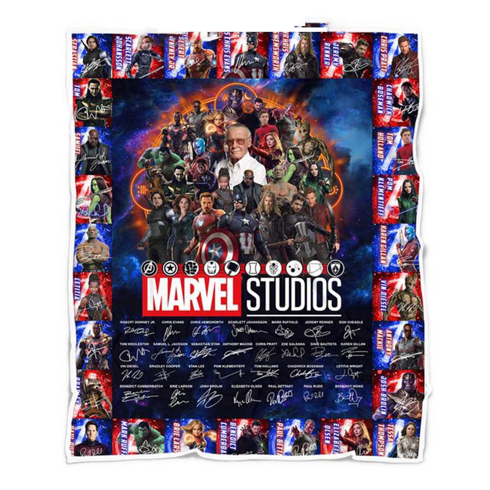 Marvel Studios Mcu Super Hero Fleece Blanket Quilt