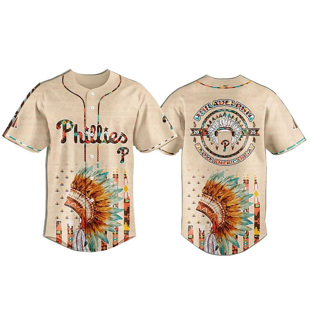 Philadelphia Phillies Special Native American Day Baseball Jersey