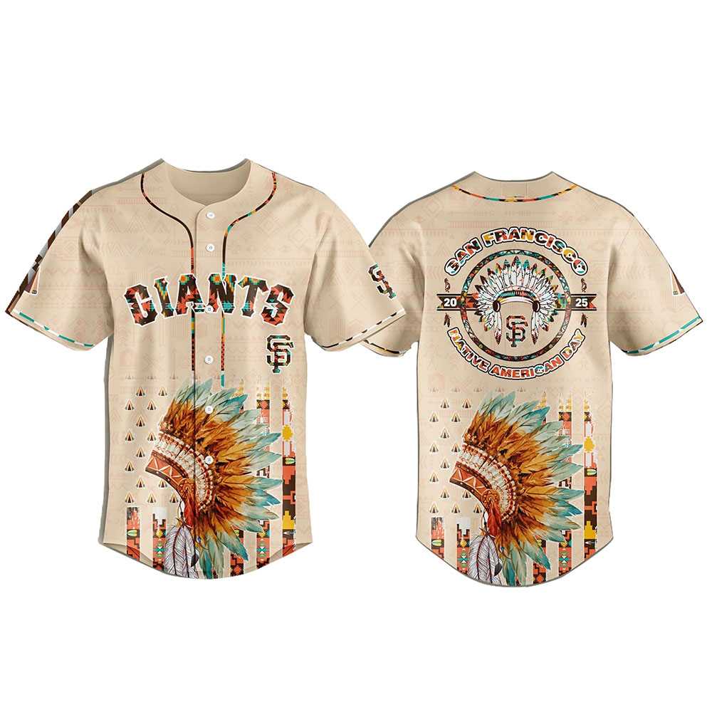 San Francisco Giants Special Native American Day Baseball Jersey San Francisco Giants Special Native American Day Baseball Jersey