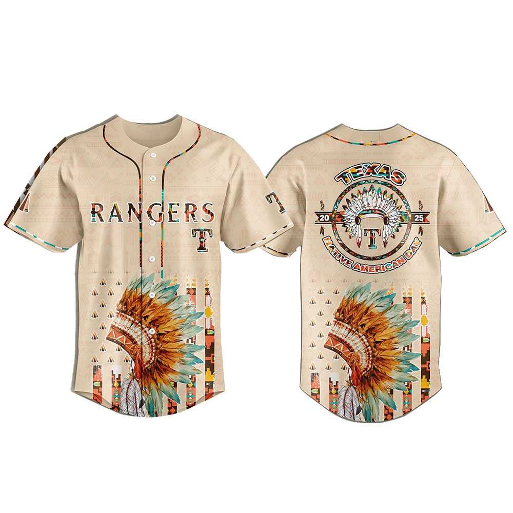 Texas Rangers Special Native American Day Baseball Jersey Texas Rangers Special Native American Day Baseball Jersey
