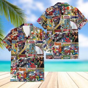 80s Marvel Comic Covers Hawaiian Shirt