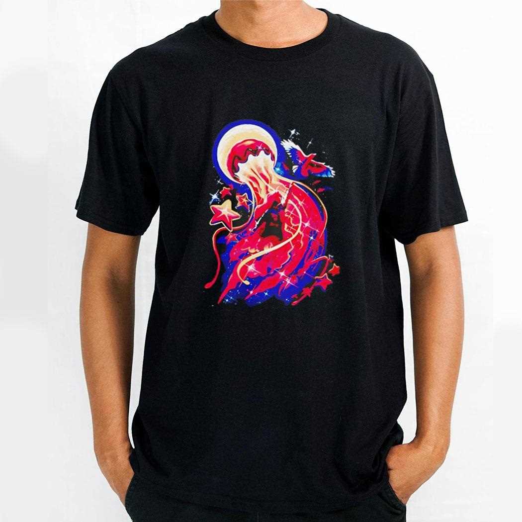 Cosmic Jellyfish Warrior With Stars Shirt