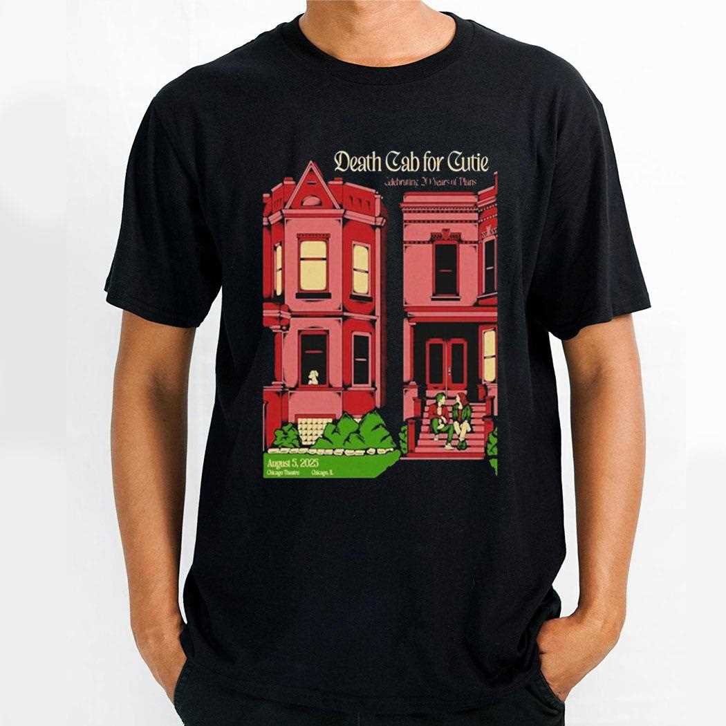 Death Cab For Cuite Aug 5 2025 The Chicago Theatre In Chicago Il Shirt