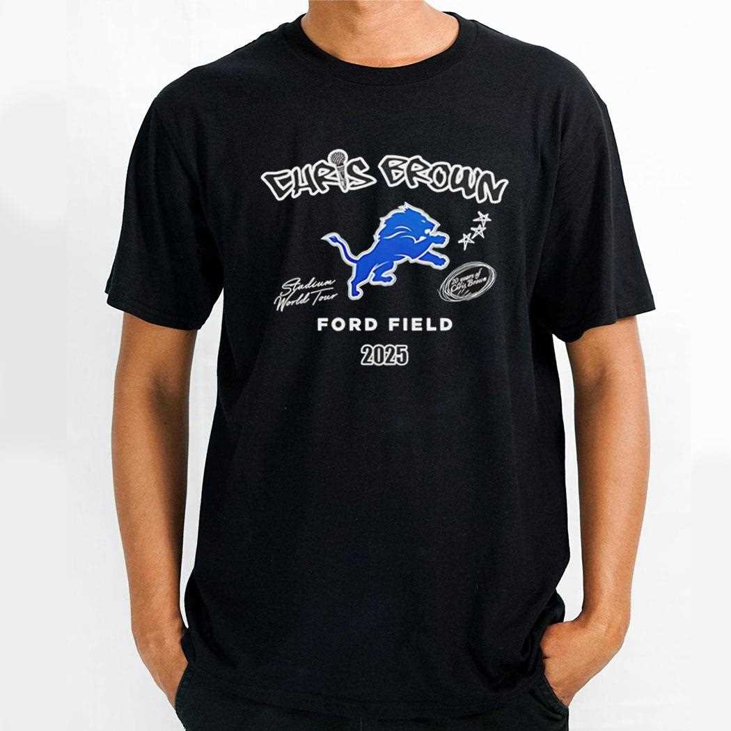 Detroit Lions X Chris Brown Breezy Bowl Xx Tour Shirt