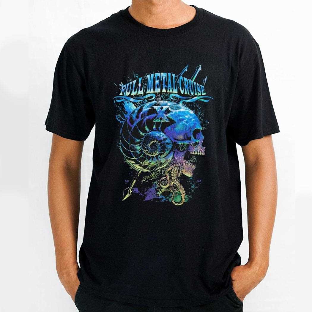 Full Metal Cruise Into The Abyss Skull Shirt