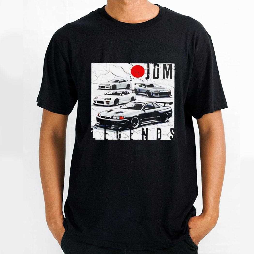 Jdm Legends Race Cars Japanese Flag Shirt