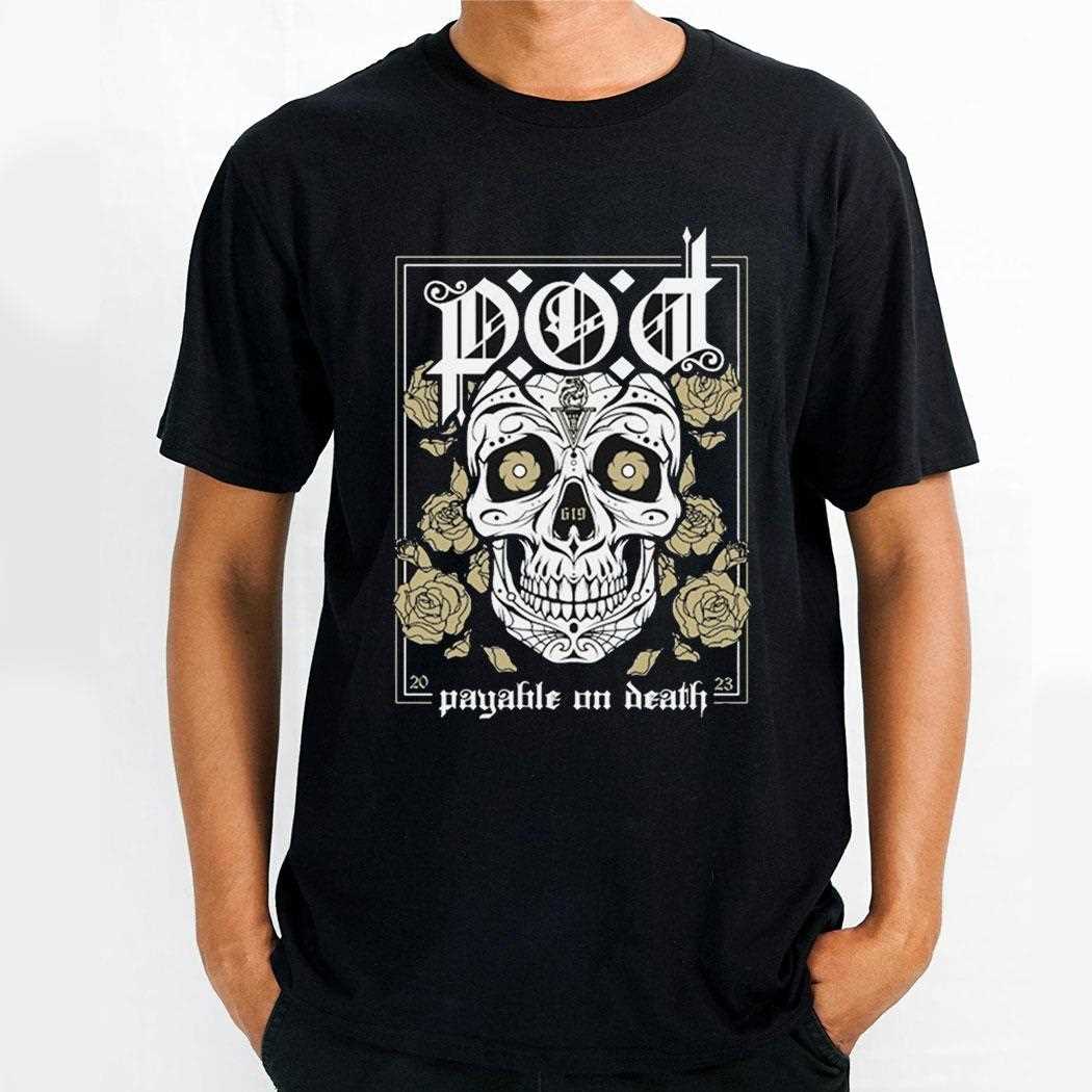 Payable On Death Pod Veritas Skull Shirt