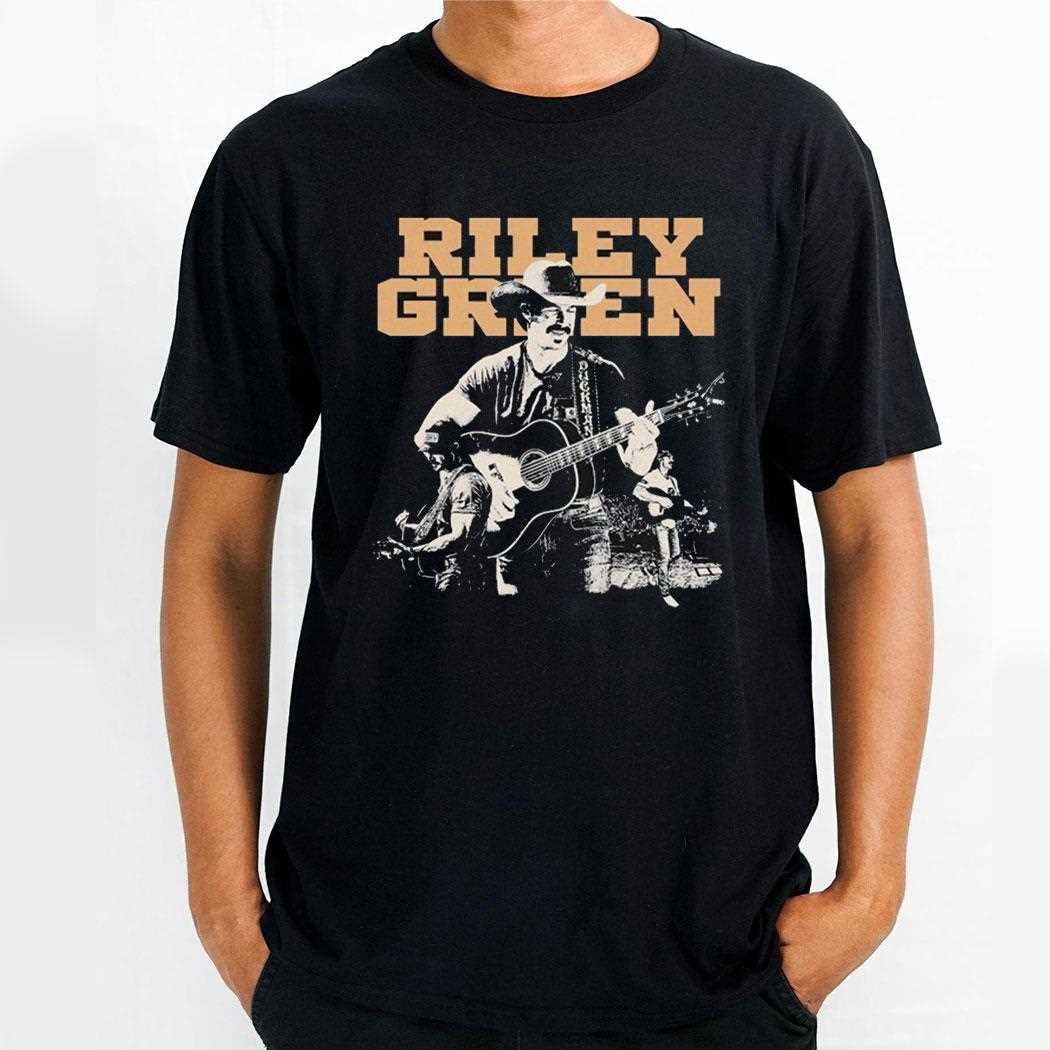 Riley Green Collage Photo Guitar Shirt Riley Green Collage Photo Guitar Shirt