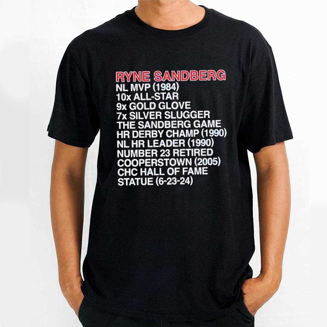 Ryne Sandberg Rynos Accomplishments Shirt