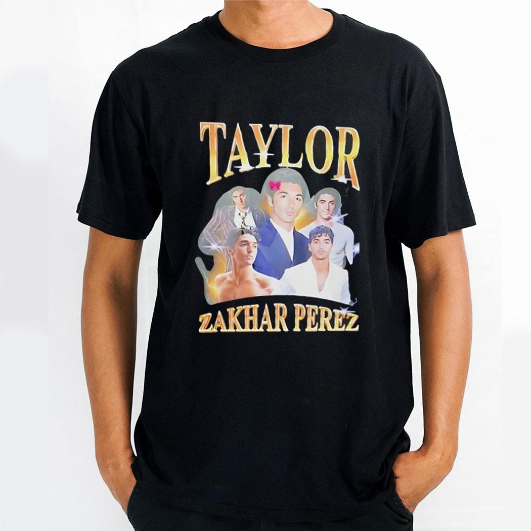 Taylor Zakhar Perez Red White And Royal Blue Shirt