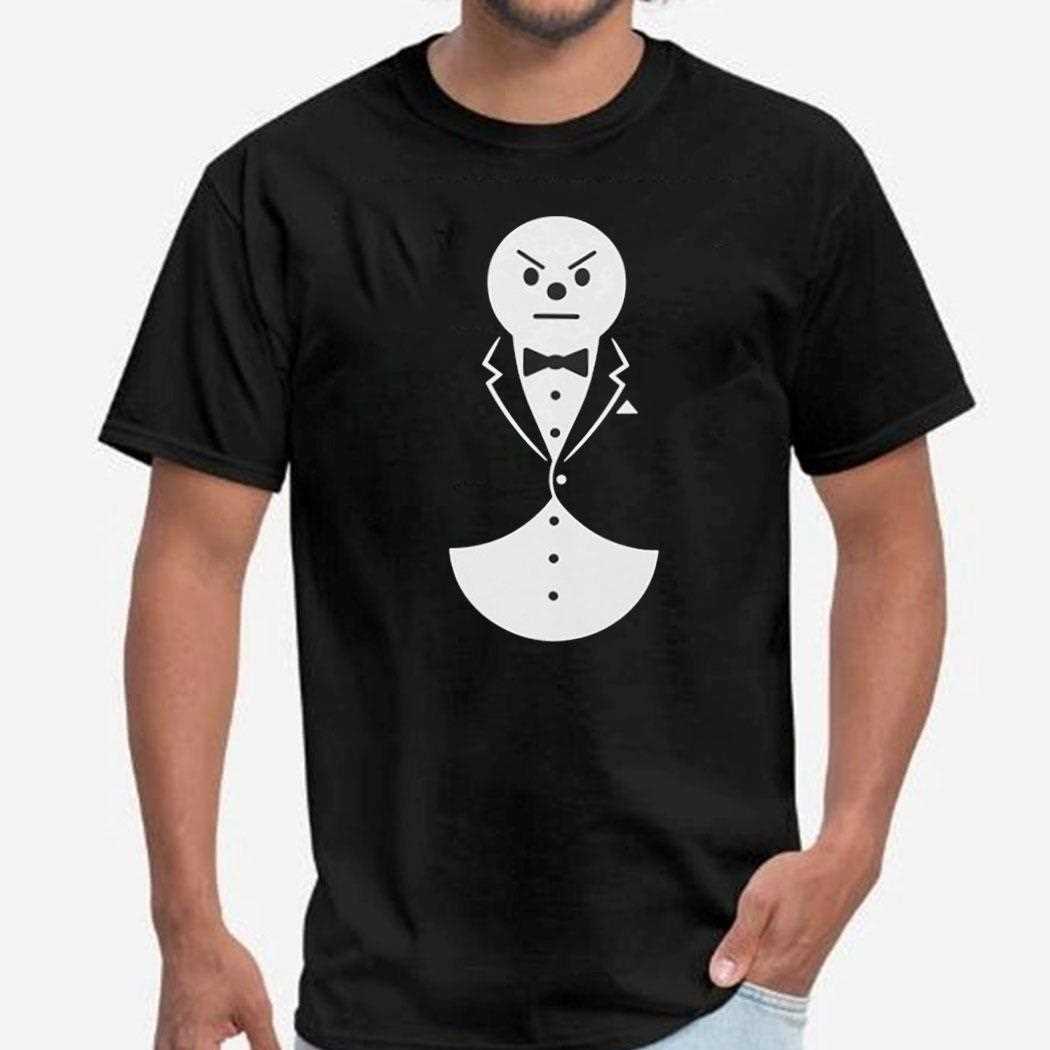 Angry Snowman In A Tux Shirt