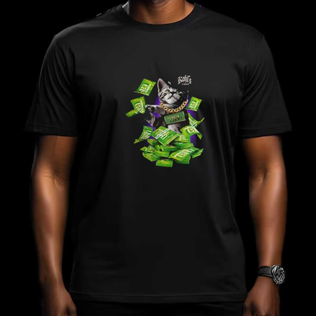 Cool Cat Rapper With Kohls Cash Money Graphic Shirt