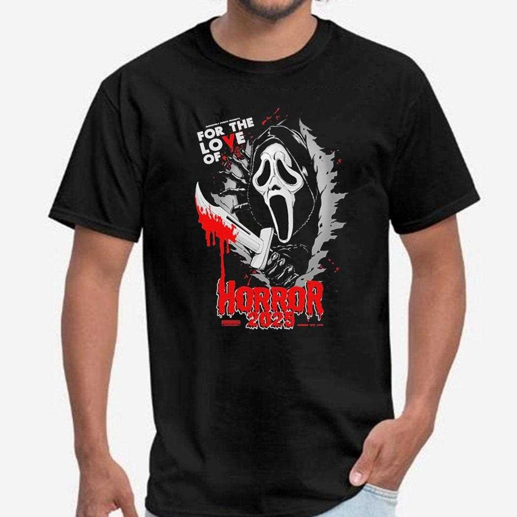 Ghostface For The Love Of Horror Whats Your Favourite Horror Con 2025 Shirt