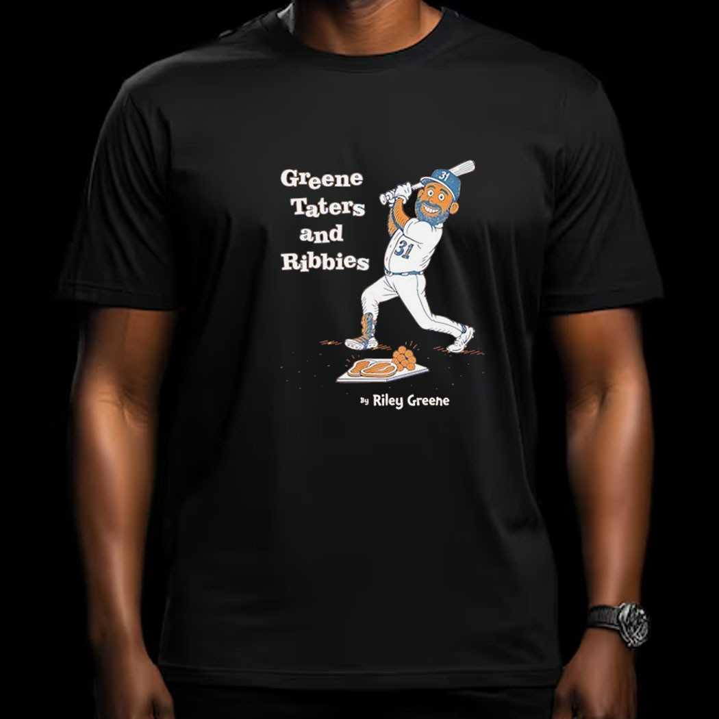 Greene Taters And Ribbies Riley Greene Detroit Tigers Baseball Shirt