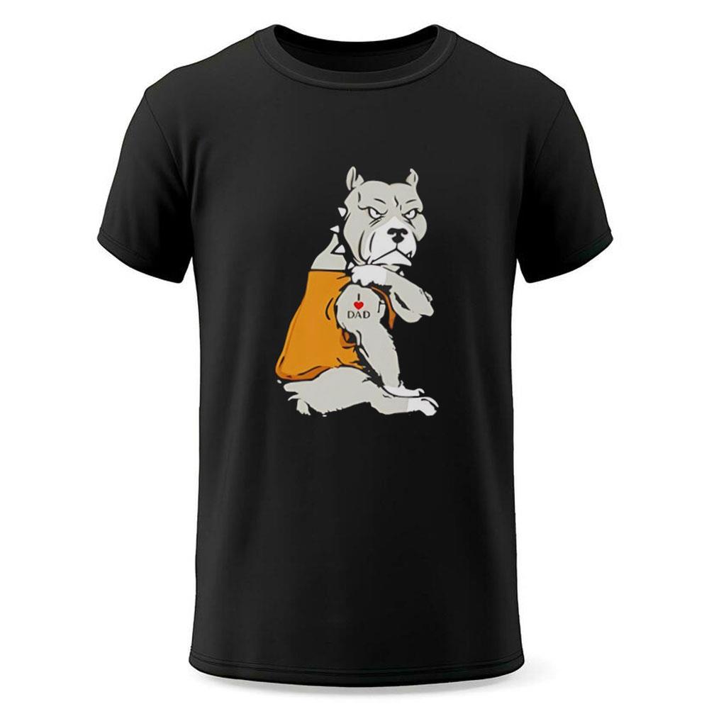 Pitbull Dog Tattoo I Love Dad Shirt Pitbull Dog Tattoo I Love Dad Shirt