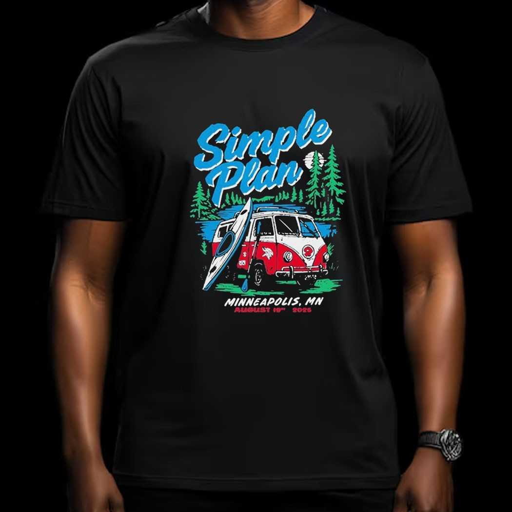 Simple Plan Tour Armory Minneapolis Mn Aug 19 2025 Shirt