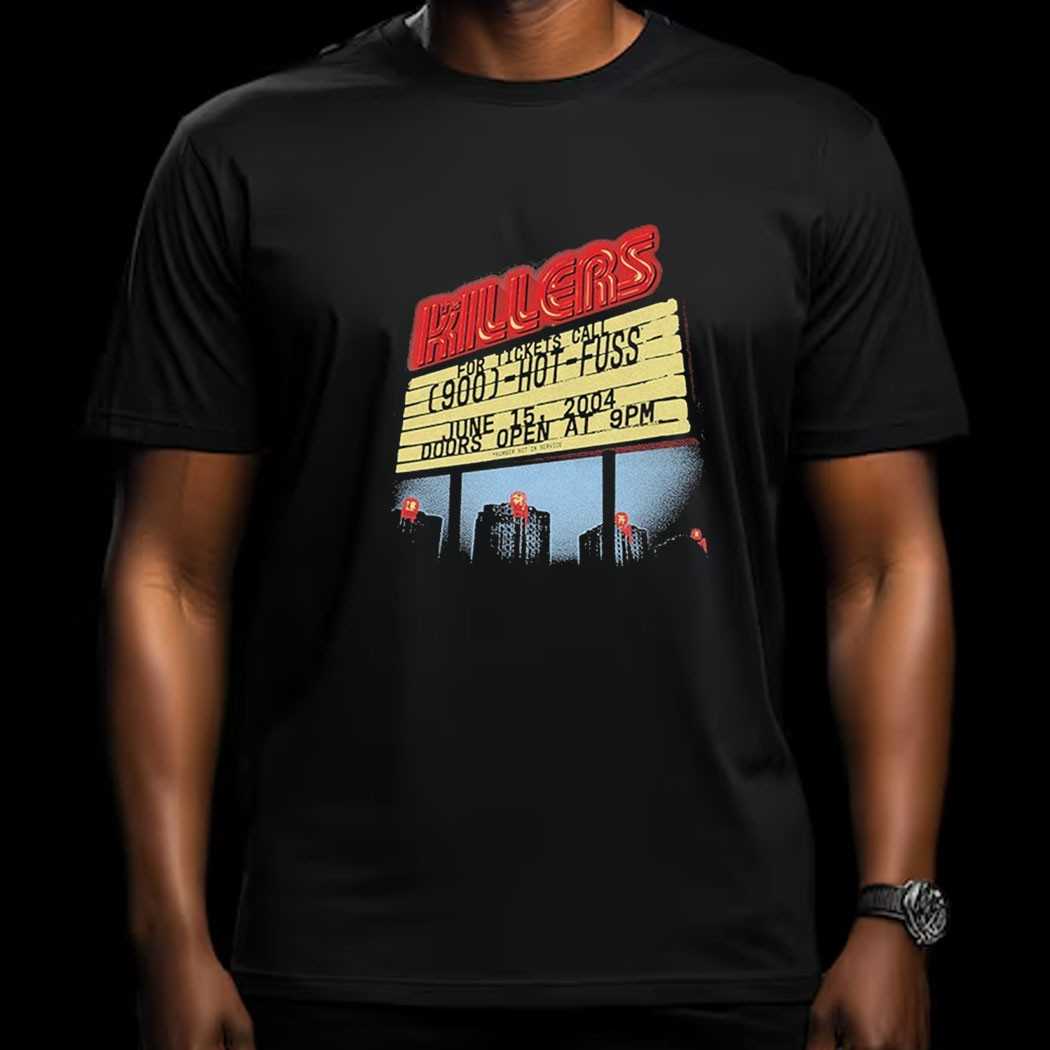 The Killers Summer Motel Sign Hot Fuss Doors Open Shirt The Killers Summer Motel Sign Hot Fuss Doors Open Shirt