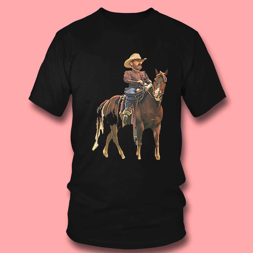Cowboy Riding Horse Funny Western Meme Shirt