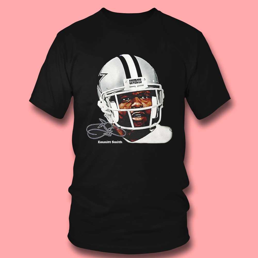 Emmitt James Smith Iii Dallas Cowboys Watercolor Art Big Head Shirt