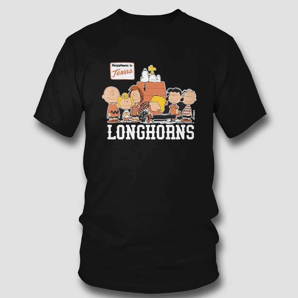 Texas Longhorn X The Peanuts The Gang Happiness Is Texas Shirt