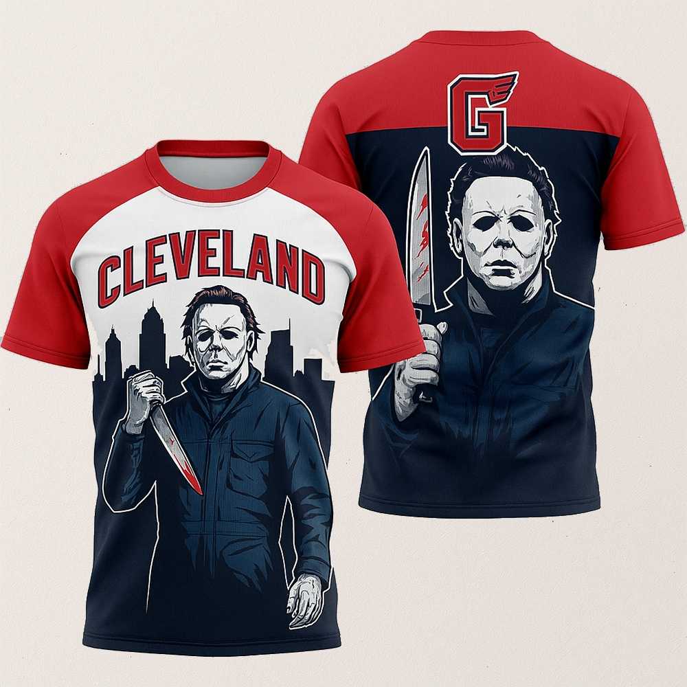 Michael Myers Cleveland Guardians 2025 Halloween Shirt