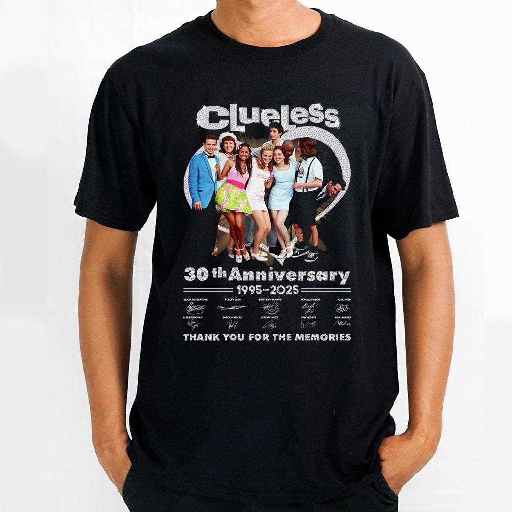 Clueless 30th Anniversary Cast And Signatures Tee