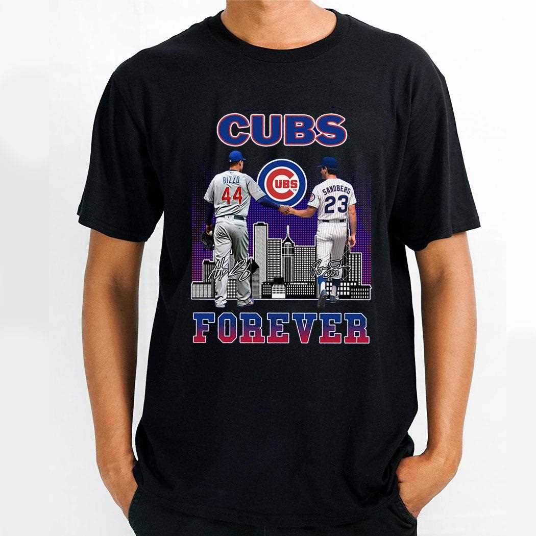 Cubs Forever Rizzo And Sandberg Skyline Shirt