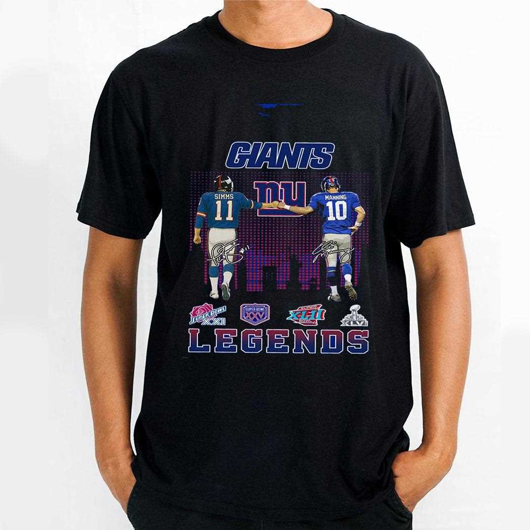 Giants Legends Simms And Manning Super Bowl Era Shirt