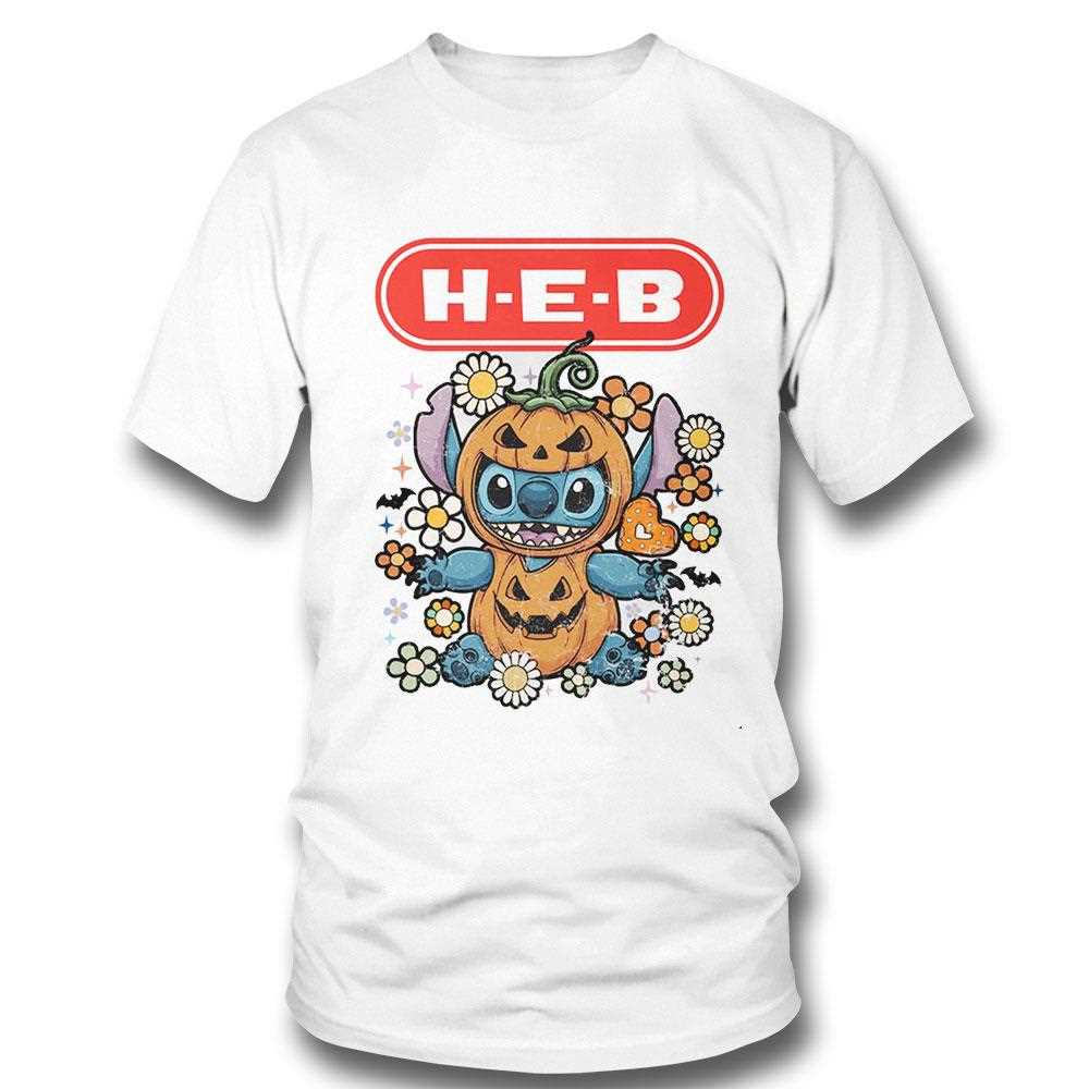 H-e-b Stitch Pumpkin Halloween Tee