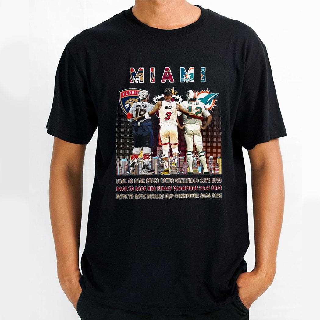 Miami Sports Champions Back To Back T-shirt