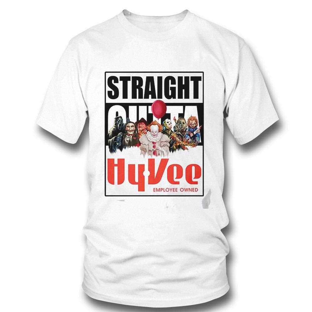 Straight Outta Hy-vee Employee Owned Horror Crew Tee