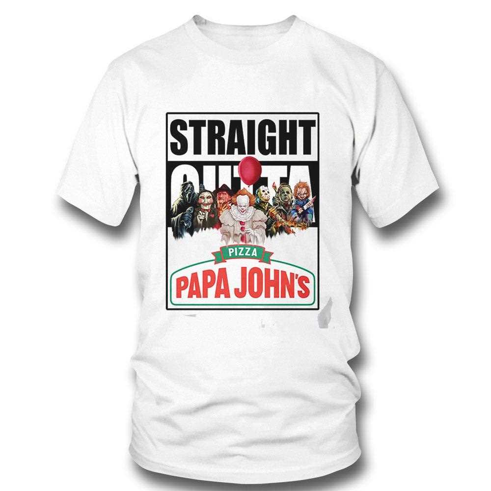 Straight Outta Papa John’s Pizza Spooky Squad Tee