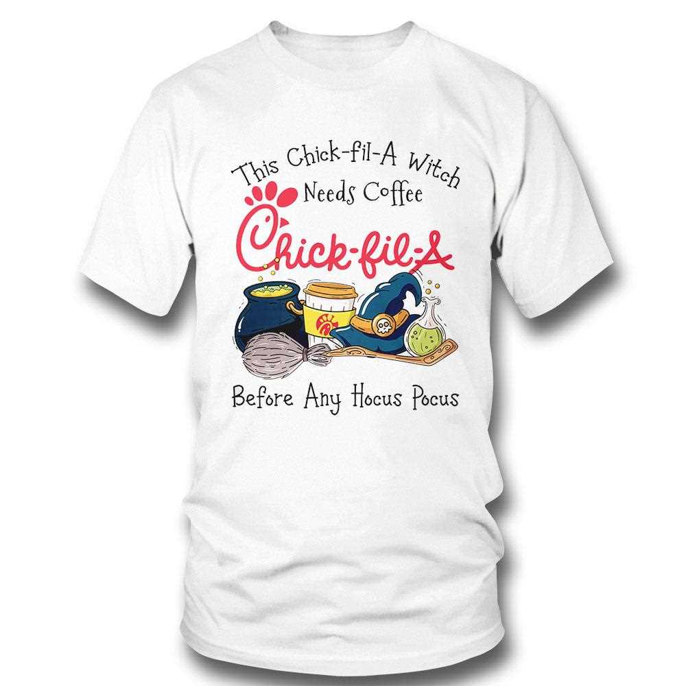 This Chick-fil-a Witch Needs Coffee Halloween Shirt
