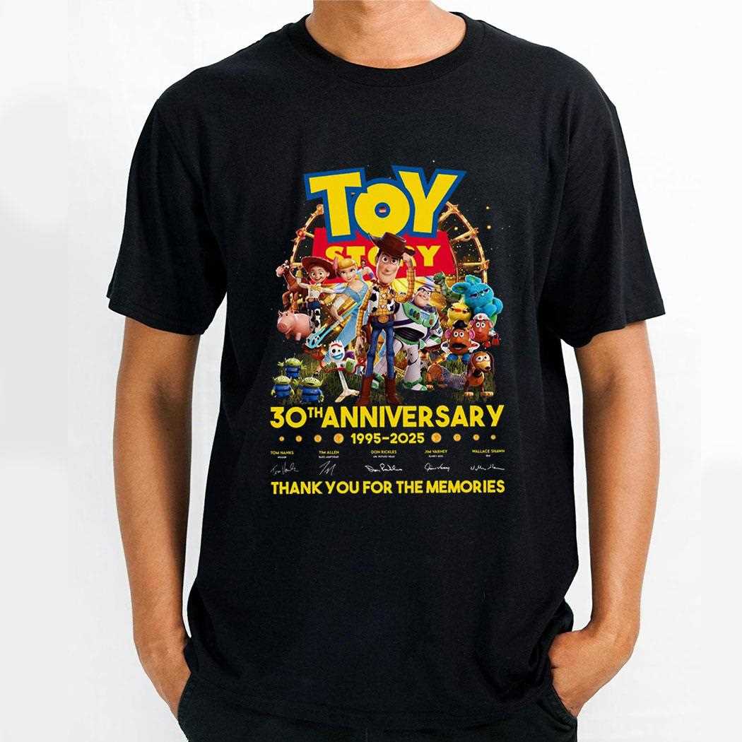 Toy Story 30th Anniversary Thank You For The Memories T-shirt