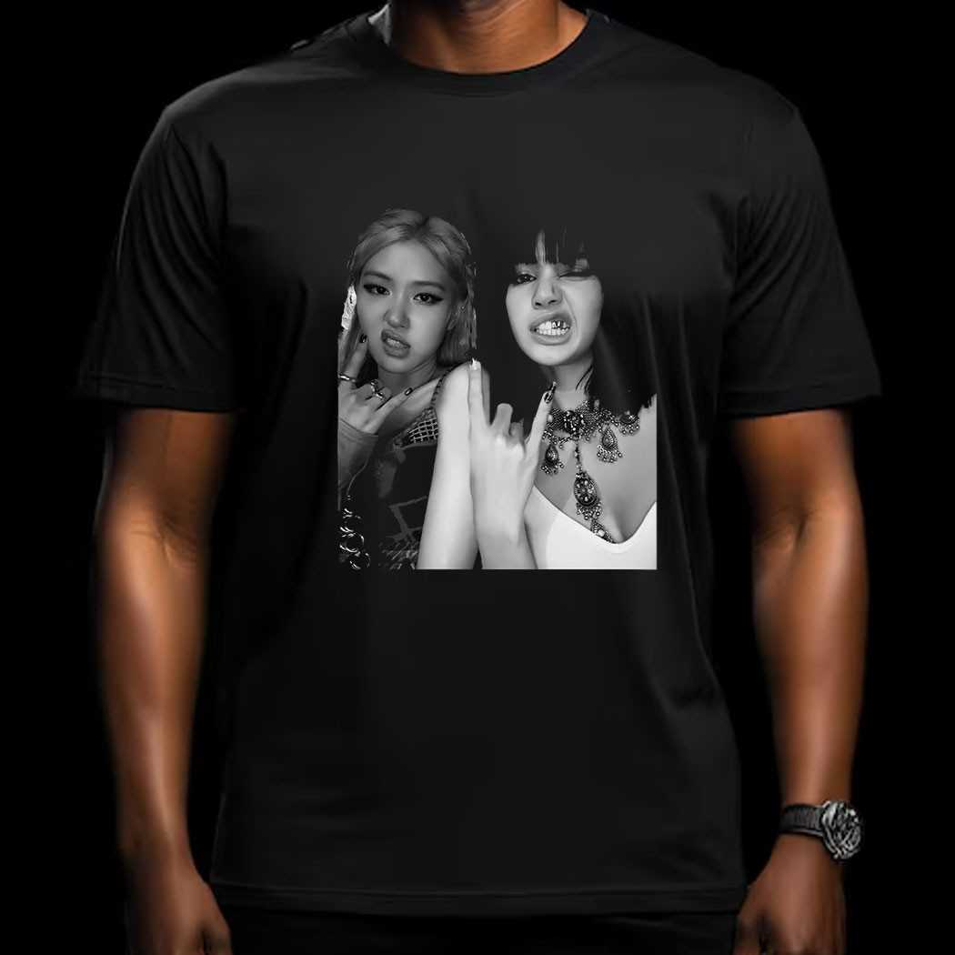 Blackpink Rose And Lisa Rock On Tee Blackpink Rose And Lisa Rock On Tee