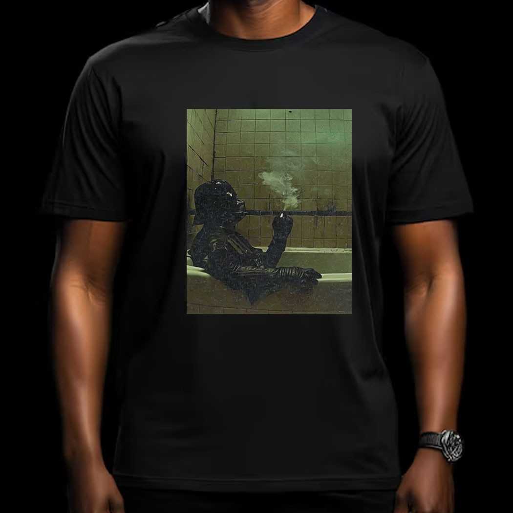 Darth Vader Smoking In A Bathtub T-shirt