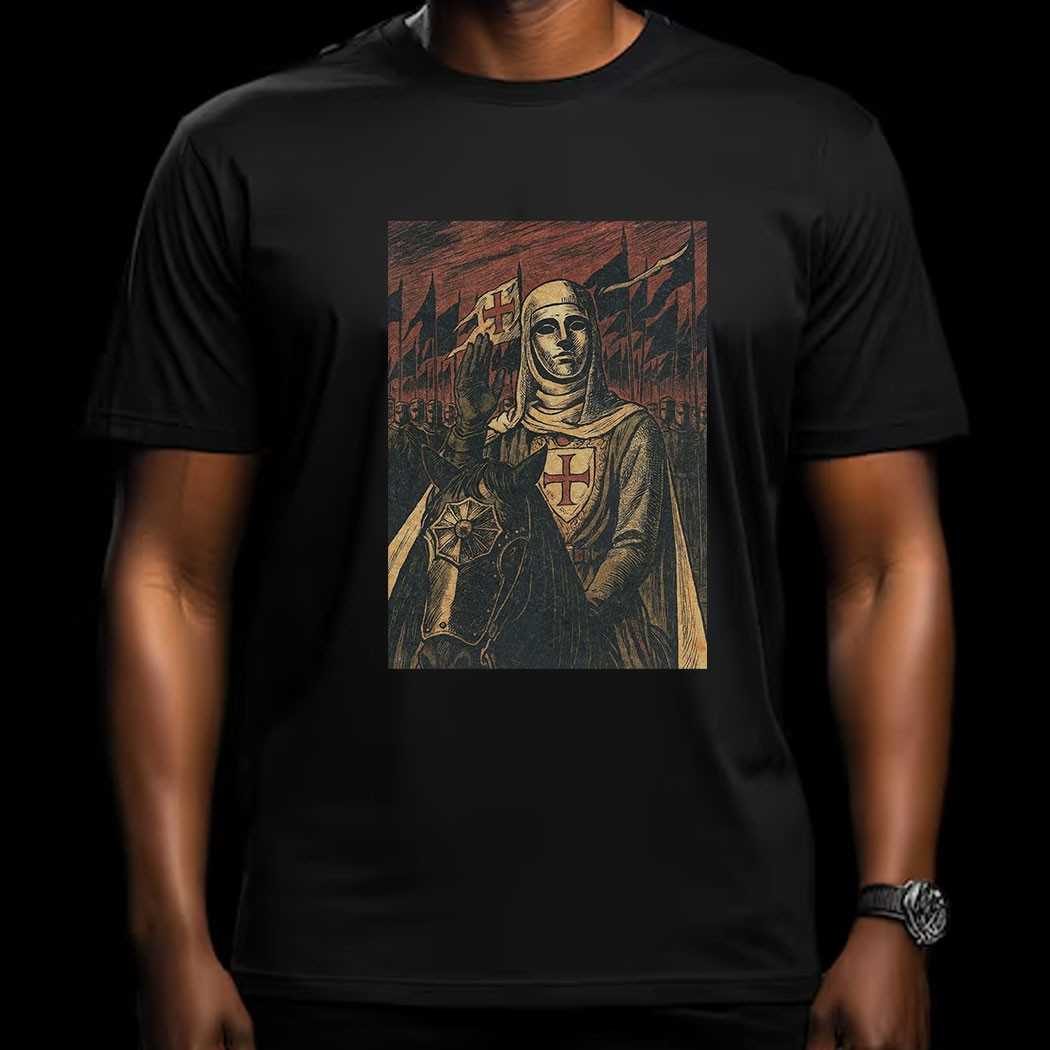 Medieval Knight With Banner Tee Medieval Knight With Banner Tee