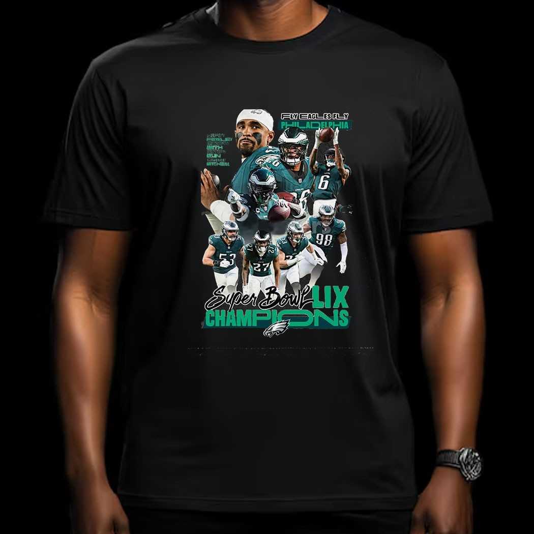Nfl Philadelphia Eagles Super Bowl Lix Champions Tee