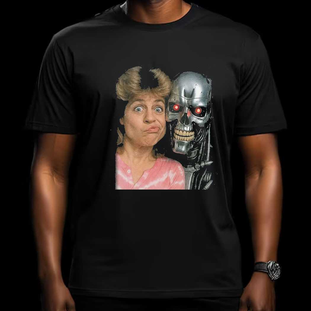 Sarah Connor & T-800 Funny Face T-shirt