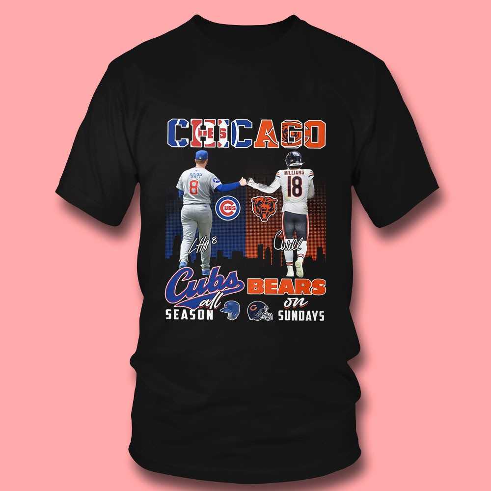 Chicago Sports Happ Cubs All Season Williams Bears On Sundays Skyline Shirt