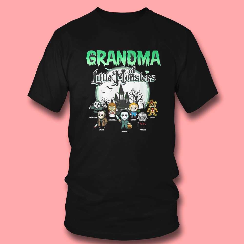Grandma Of Little Monsters Horror Chibi Tee